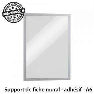 Support de fiche mural - adhésif - fermeture magnétique - argent - A6