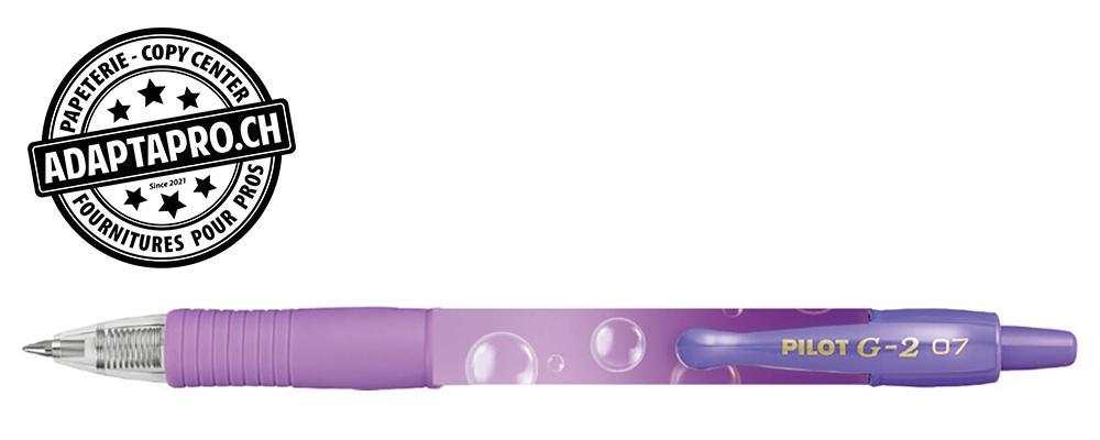 Pilot - PIL-140.003.51 - Roller à encre gel PILOT G-2 Limited Edition Bubbles - violet