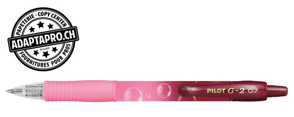 Pilot - PIL-140.003.50 - Roller à encre gel PILOT G-2 Limited Edition Bubbles - rose vif