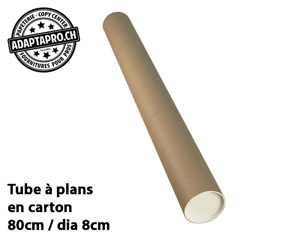 AdaptaPro - ADP-800X80 - Tube à plan - carton - avec couvercles en plastique - 80cm dia 8cm