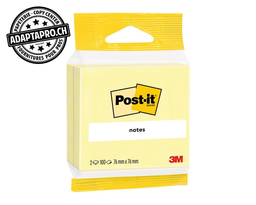 Post-it - POS-6822GB - Notes adhésives POST-IT jaunes - 76*76mm - 2x 100 feuilles