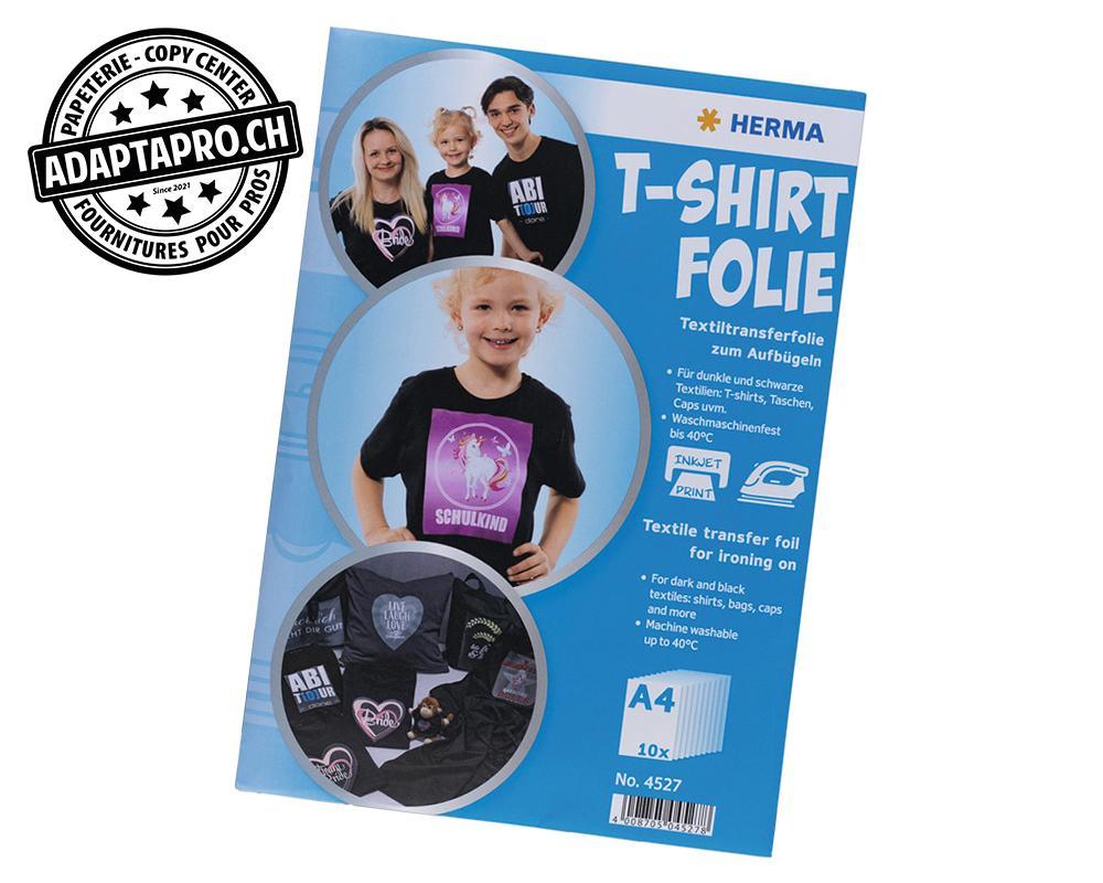 Herma - HRMA-4527 - Feuilles de transfert pour T-Shirt jet d'encre HERMA pour textiles foncés