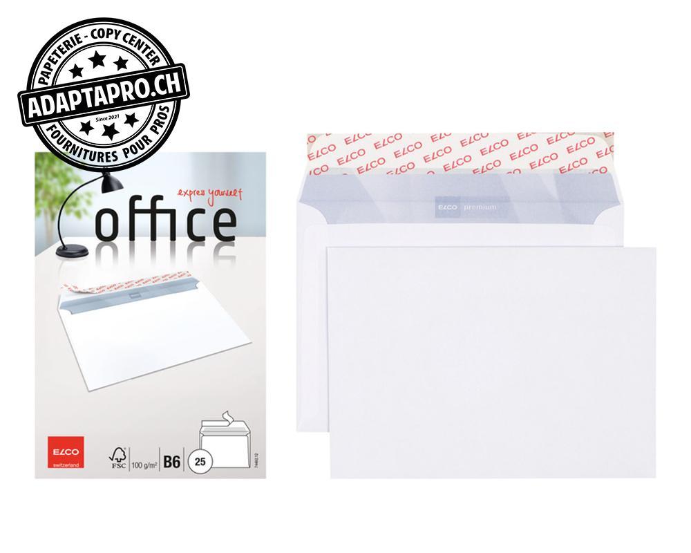 Elco - ELC-74492.12 - Enveloppes ELCO Office - petit emballage - B6 - 25 pièces
