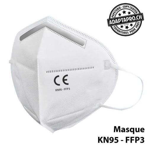 Masques de protection - KN95 FFP3 certifié CE (norme GB 2626-2006) - 5 pièces - Blanc