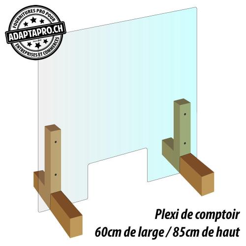 Protection de comptoir - Plexiglas - 60cm de large / 85cm de haut