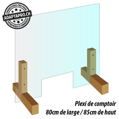 Protection de comptoir - Plexiglas - 80cm de large / 85cm de haut