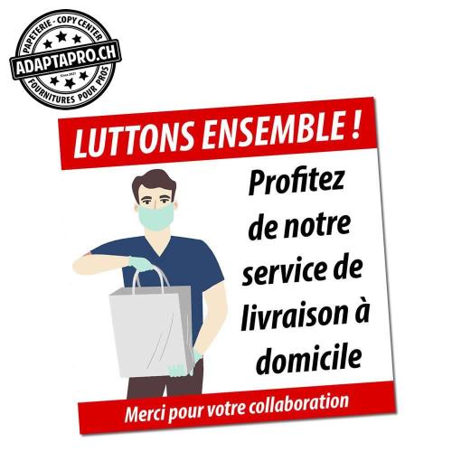 Autocollant enlevable - 20x20cm - Livraisons marchandises