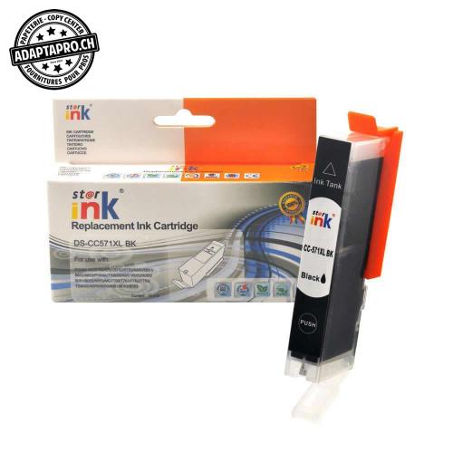 Cartouche d'encre - Noir (12.5ml / 800 feuilles) - Compatible Canon CLI-571XL BK