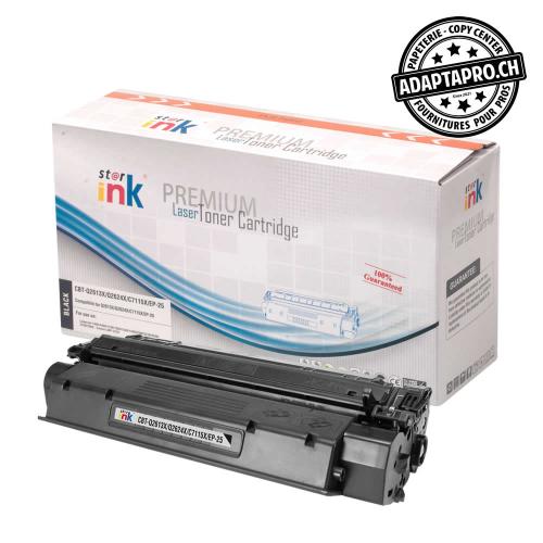 Cartouche de toner - Noir (4'000 feuilles) - Compatible HP 13X, Q2613X, HP 15X, Canon EP 25X