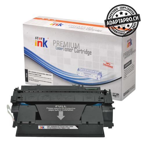 Cartouche de toner - Noir (7'000 feuilles) - Compatible HP 49X, Q5949X, Canon CRG 715H