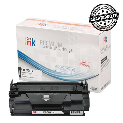 Cartouche de toner - Noir (9'000 feuilles) - Compatible HP CF287A / 87A