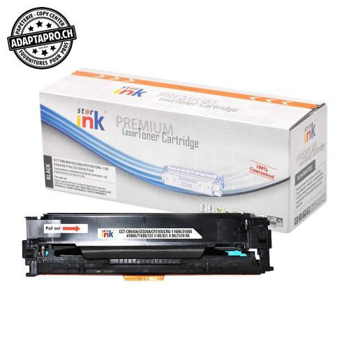 Cartouche de toner - Noir (2'200 feuilles) - Compatible HP CB540A/CE320A/CF210X/Canon CRG-731 BK