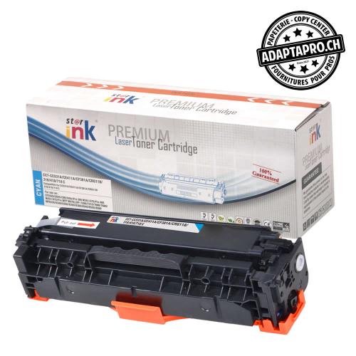 Cartouche de toner - Cyan (2'800 feuilles) - Compatible HP CC531A/CE411A/CF381A/Canon CRG-718