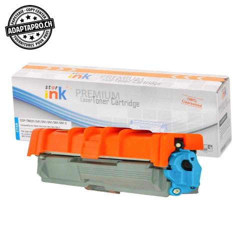 Cartouche de toner - Cyan (1'400 feuilles) - Compatible Brother TN-241 C