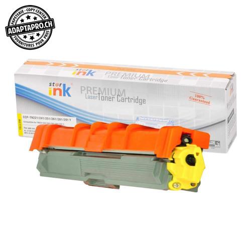 Cartouche de toner - Jaune (1'400 feuilles) - Compatible Brother TN-241 Y