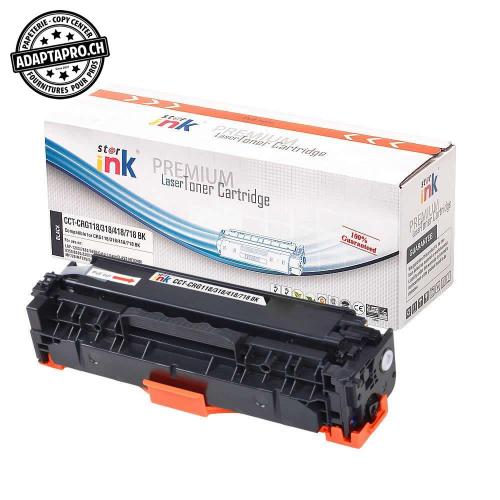 Cartouche de toner - Noir (3'400 feuilles) - Compatible Canon CRG-718 BK