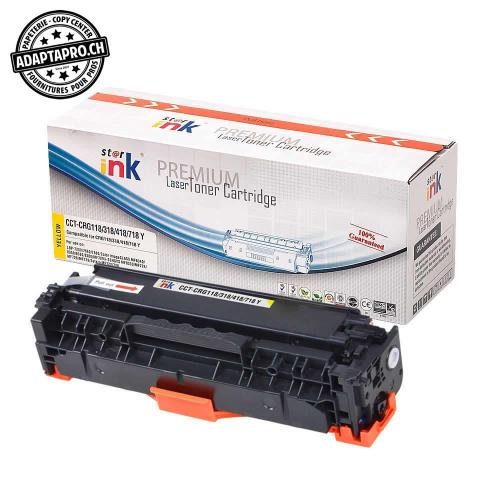 Cartouche de toner compatible - Canon CRG-718 Y - Jaune (2&#039;900 feuilles)