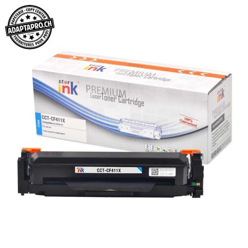 Cartouche de toner - Cyan (5'000 feuilles) - Compatible HP CF411X C