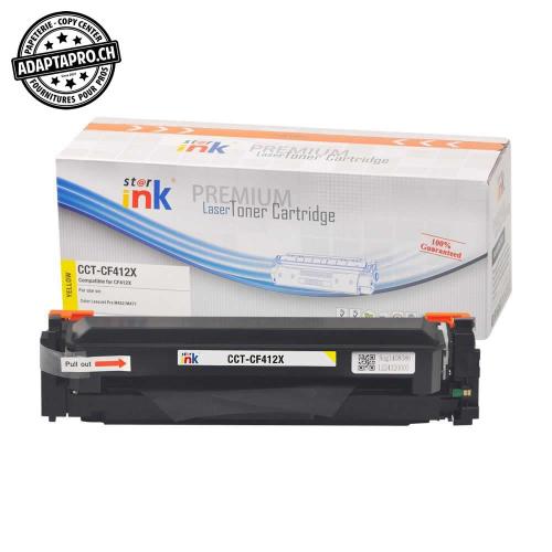 Cartouche de toner - Jaune (5'000 feuilles) - Compatible HP CF412X Y