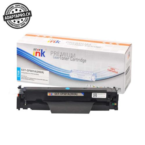 Cartouche de toner - Cyan (1'300 feuilles) - Compatible HP CF501A, 202A C