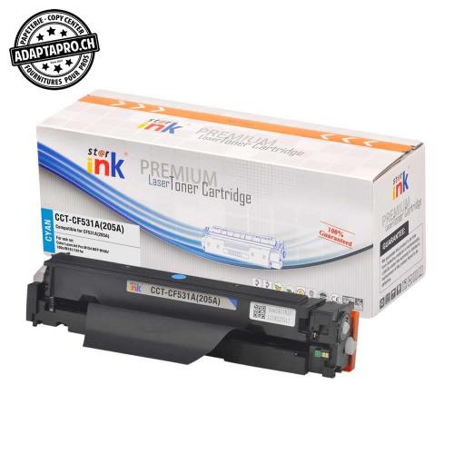 Cartouche de toner - Cyan (900 feuilles) - Compatible HP CF531A, 205 A C