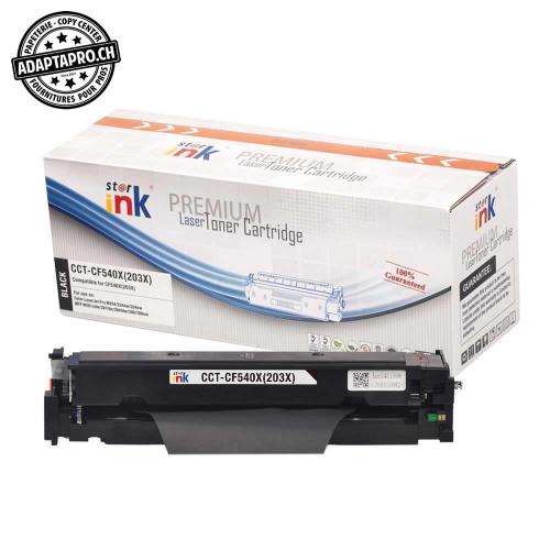 Cartouche de toner - Noir (3'200 feuilles) - Compatible HP CF540X, 203X BK