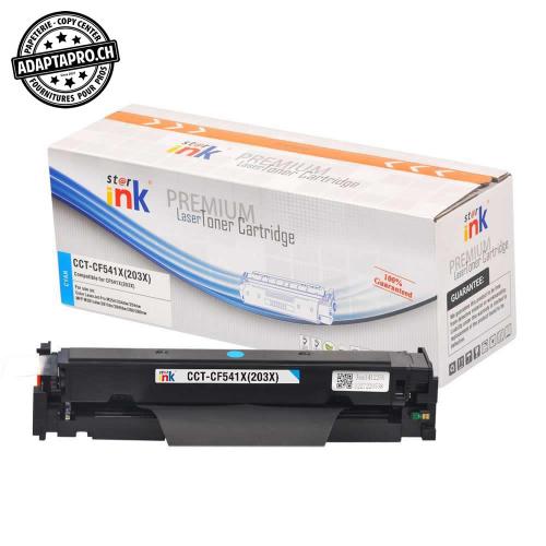 Cartouche de toner - Cyan (2'500 feuilles) - Compatible HP CF541X, 203X C