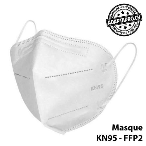 Masques de protection - KN95 FFP2 certifié CE (norme EN 149-2001 + A1-2009) - 10 pièces - Blanc