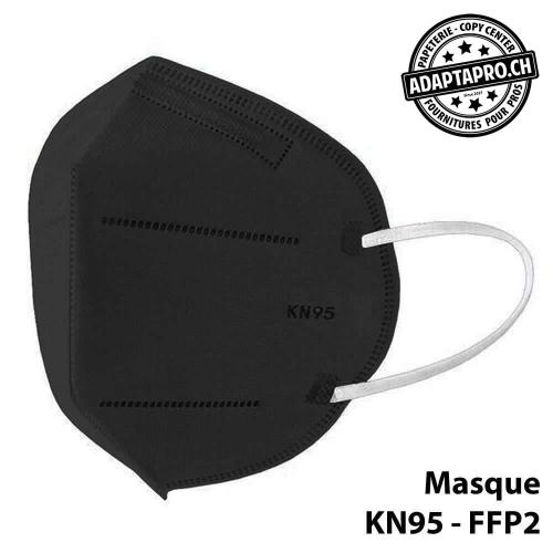 Masques de protection - KN95 FFP2 certifié CE (norme EN 149-2001 + A1-2009) - 10 pièces - Noir