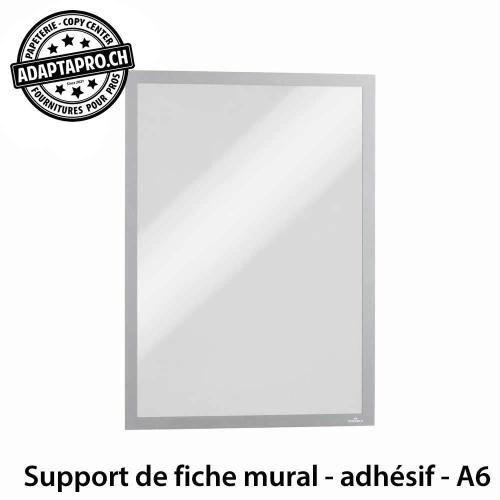 Support de fiche mural - adhésif - fermeture magnétique - argent - A6