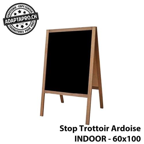 Stop Trottoir en bois et ardoise - Indoor - 100x60cm