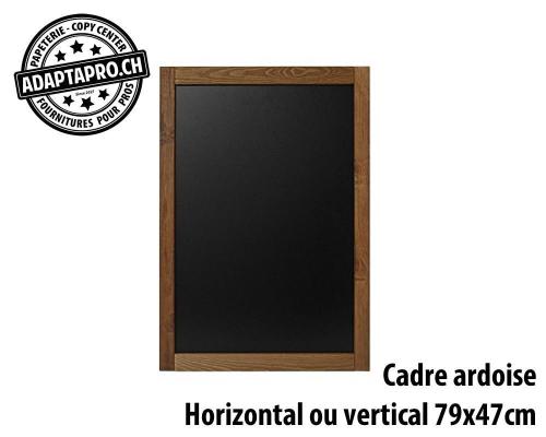 Cadre en bois et ardoise - horizontal ou vertical - 79x47cm