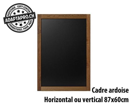 Cadre en bois et ardoise - horizontal ou vertical - 87x60cm