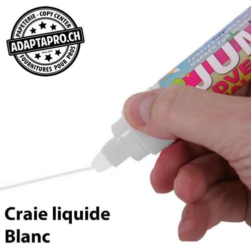 Feutre de craie liquide - 3mm - effaçable - blanc