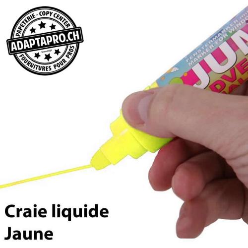 Feutre de craie liquide - 3mm - effaçable - jaune