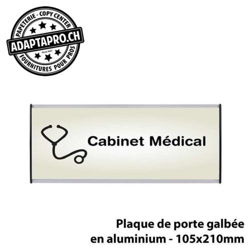 Plaque de porte galbée en aluminium - 105x210mm