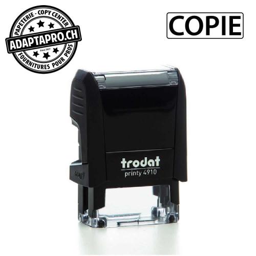 Timbre complet - Trodat Printy 4910 - COPIE - Boitier noir, encre noire