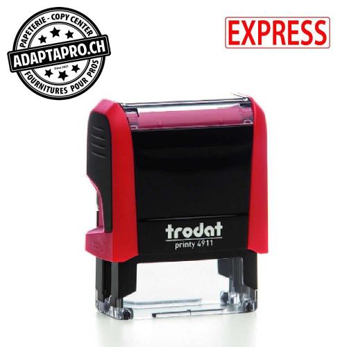 Timbre complet - Trodat Printy 4911 - EXPRESS - Boitier rouge, encre rouge