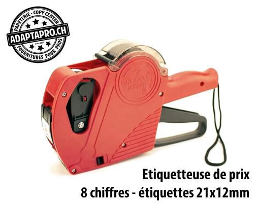 Etiqueteuse de prix - 8 chiffres - pour étiquettes 21*12mm