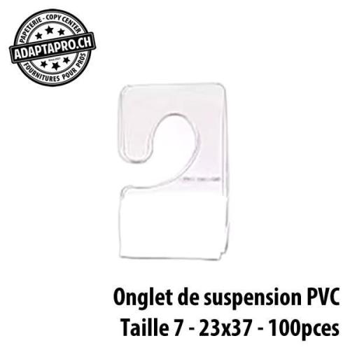 Onglet de suspension en PVC - autocollant - 23*37 - 100 pcs