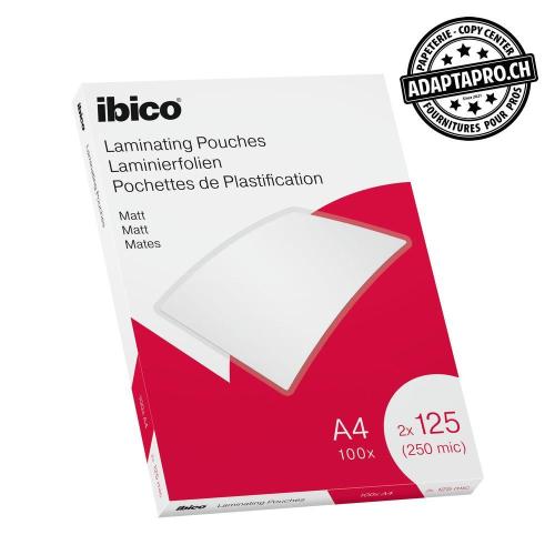 Pochettes de plastification IBICO - A4 216x303mm - mat - 125 microns