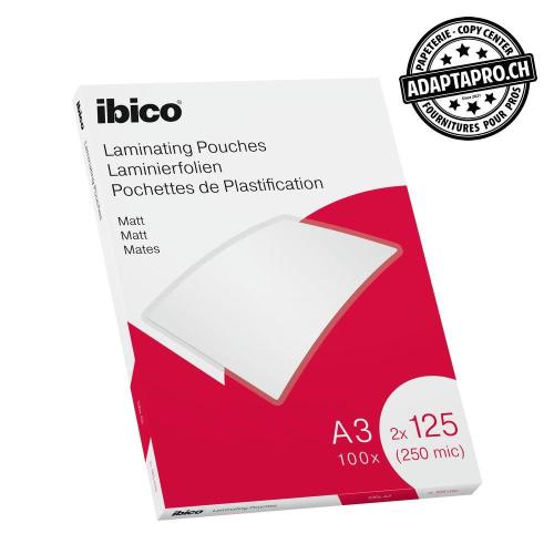 Pochettes de plastification IBICO - A3 303x426mm - mat - 125 microns