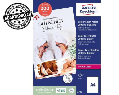 Papier laser couleur photo AVERY ZWECKFORM Superior - A4 - 200g/m2