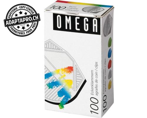 Coins métalliques OMEGA - couleurs assorties - 100 pces