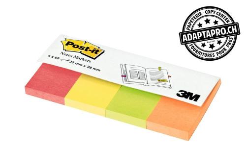 Marque-pages Post-it - couleurs néon - 4 couleurs * 50 feuilles