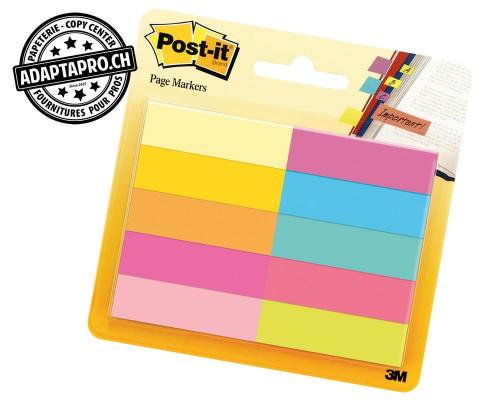 Marque-pages Post-it - New Colours New Places - 10 couleurs * 50 feuilles