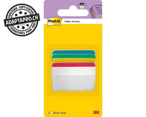 Post-it Index Strong Filing - cavaliers coudés - 4 couleurs * 6 pièces