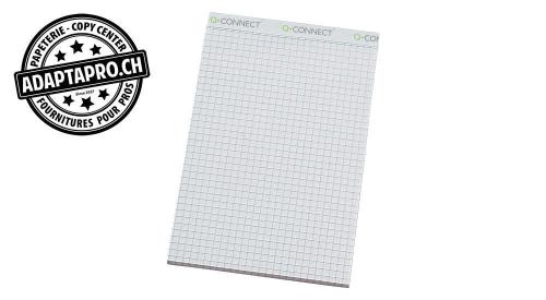 Bloc-notes Q-CONNECT sans couverture - A6 - quadrillé 4mm - 100 feuilles