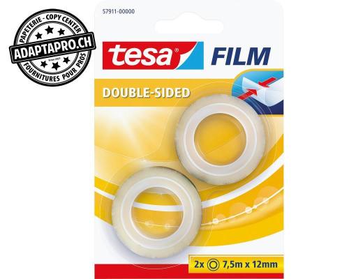 Ruban adhésif double face TESA Film - 12mm * 7.5m - 2 rouleaux