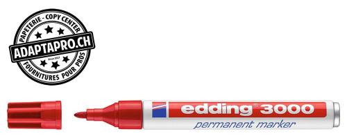 Marqueur permanent - EDDING 3000 - 002 - rouge